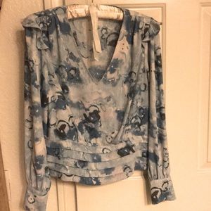 WHBM Long sleeve printed Blouse 🤩